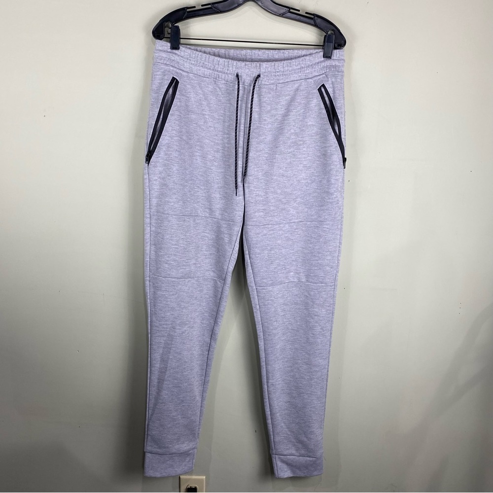 South Pole: Men's Essential Jogger Sweatpants Loungewear Gray Black Size Large